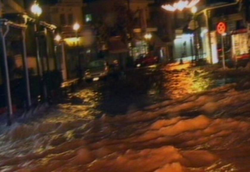 Πλημμύρισαν σπίτια στη Λέσβο