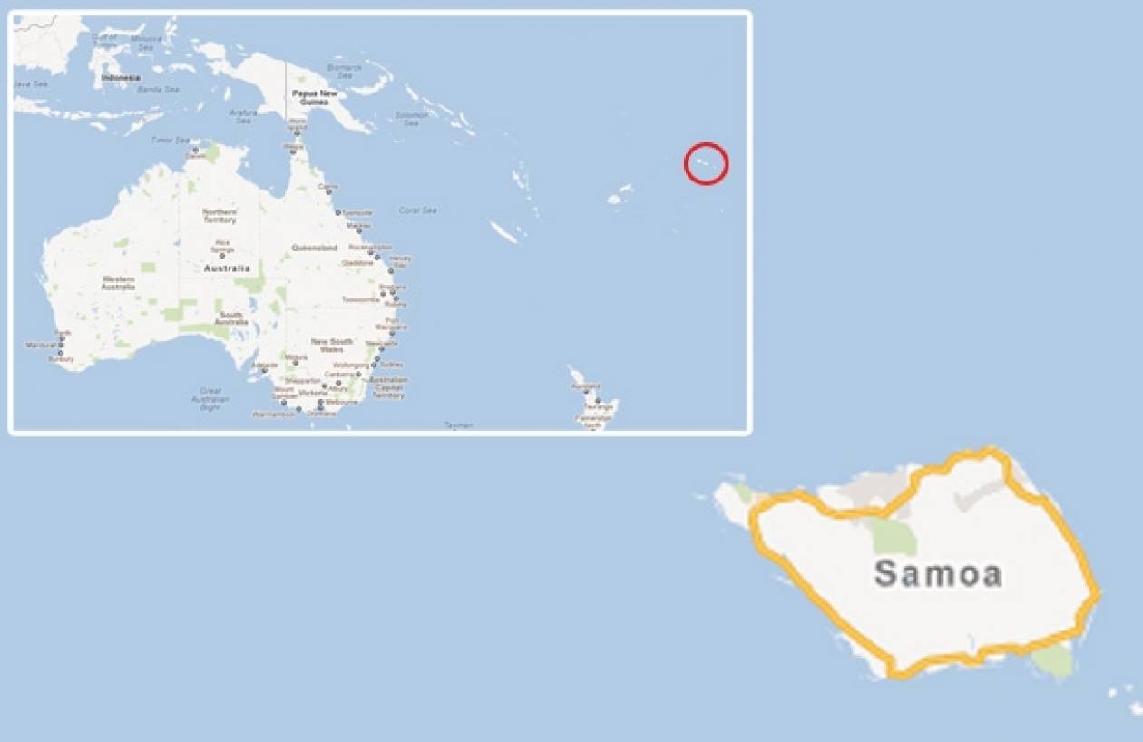 Η 21 Δεκεμβρίου 2012 ήδη έφθασε στα νησιά Σαμόα
