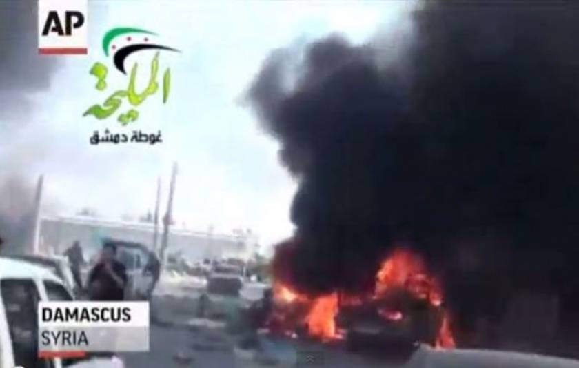 Βίντεο-σοκ από την αεροπορική επιδρομή στη Δαμασκό