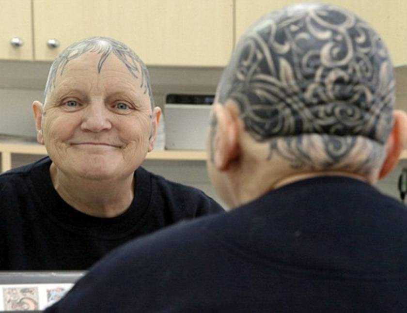 Δείτε τα πιο περίεργα τατουάζ σε κεφάλια(pics)