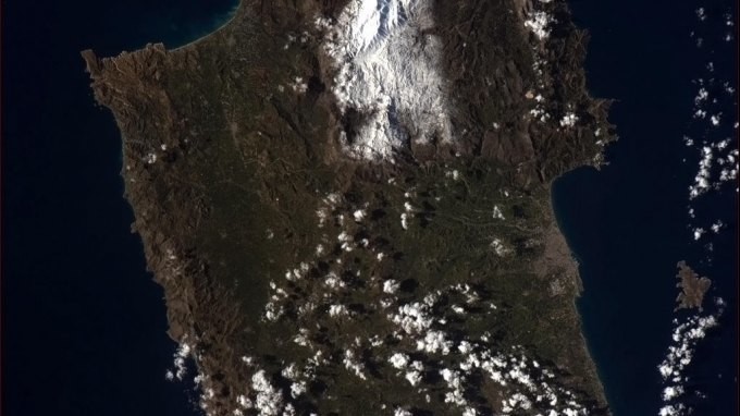 Φωτογραφίες από το διάστημα: Η Κρήτη χιονισμένη