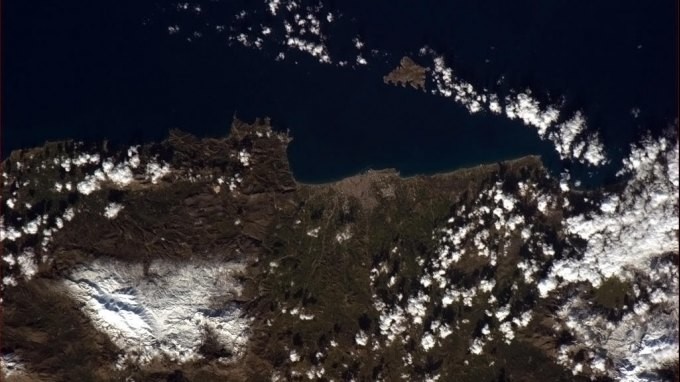 Φωτογραφίες από το διάστημα: Η Κρήτη χιονισμένη