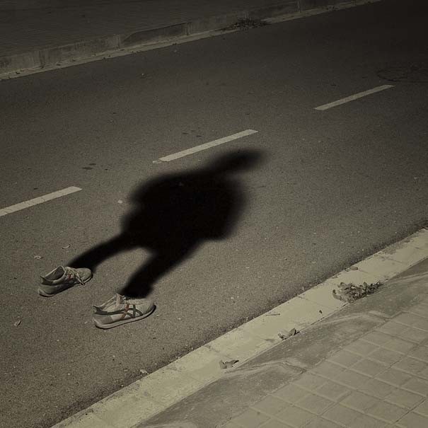 Φωτογράφος απαθανατίζει τη σκιά του(pics)