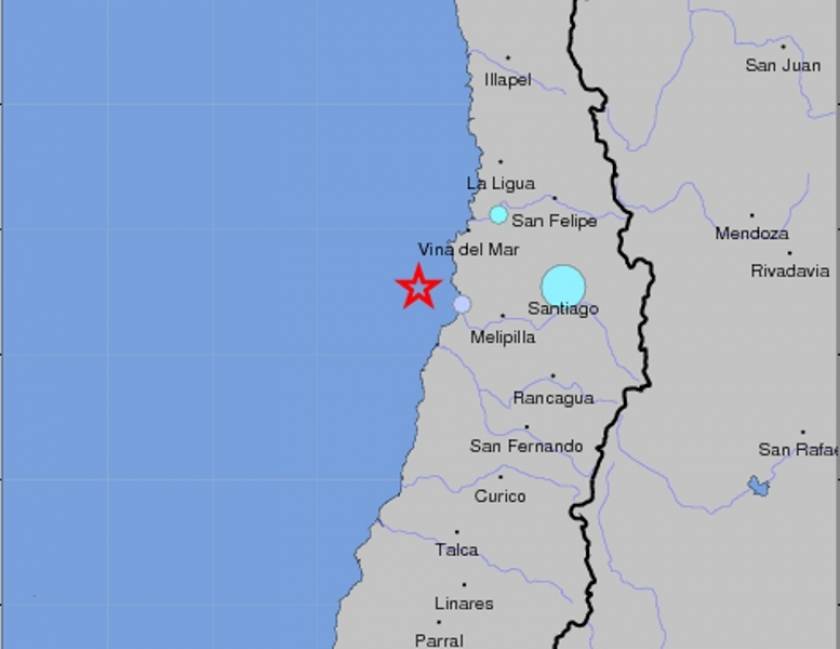 Σεισμός 5,7 βαθμών στη Χιλή