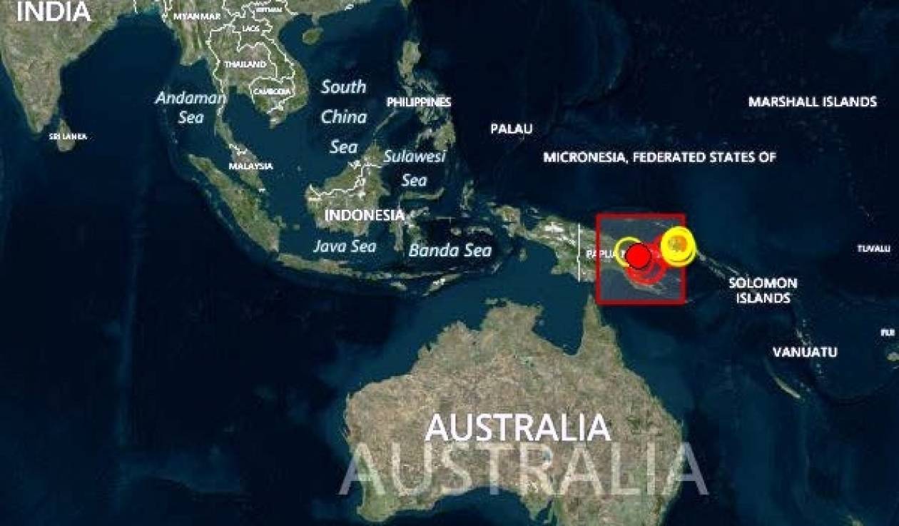 Αυξήθηκε το μέγεθος του σεισμού στη Νέα Γουινέα