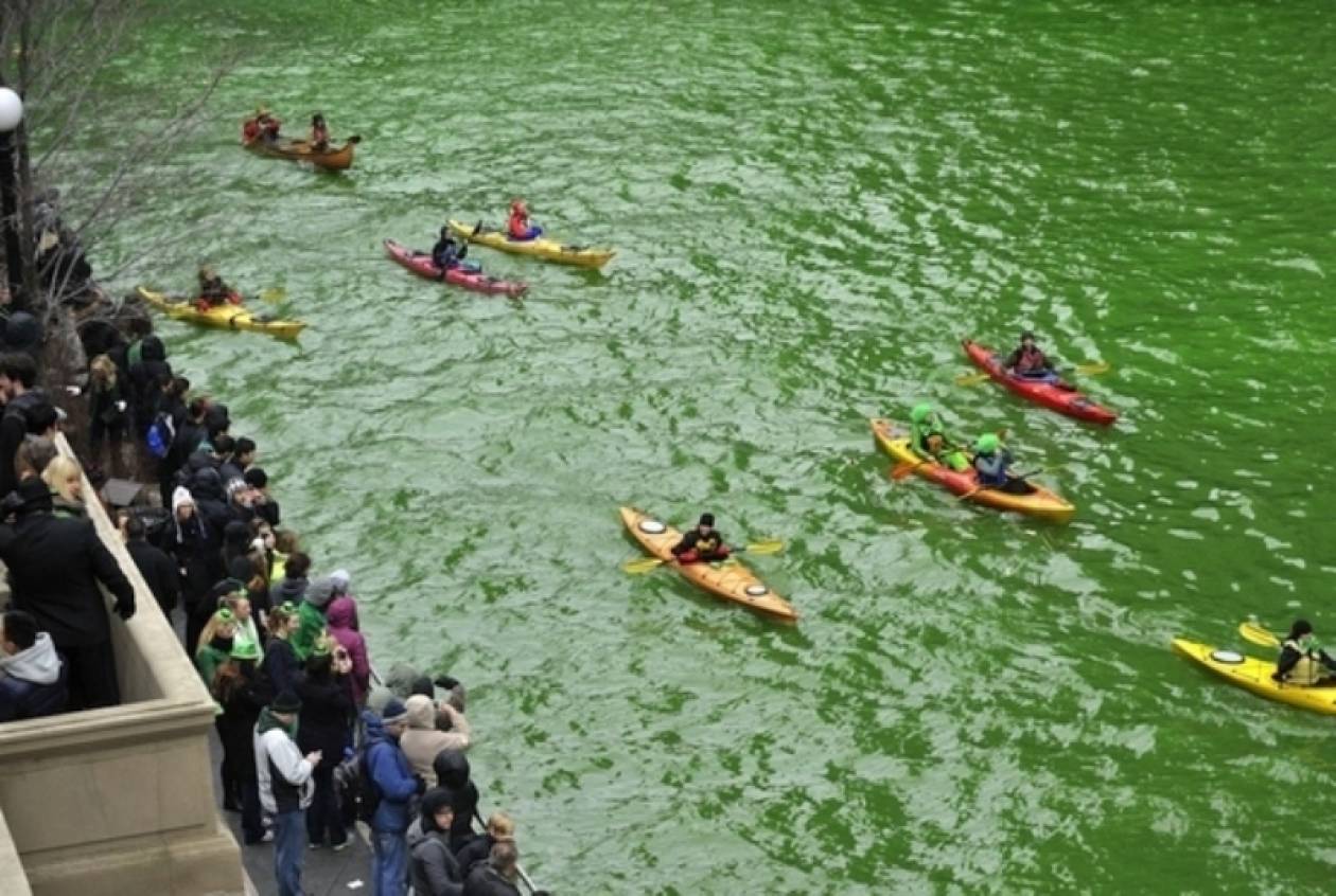 Δείτε γιατί σήμερα βάφουν πράσινα τα νερά στο Σικάγο(pics)