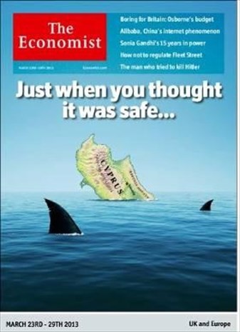 Economist: Καρχαρίες καραδοκούν γύρω από τη μισοβυθισμένη Κύπρο