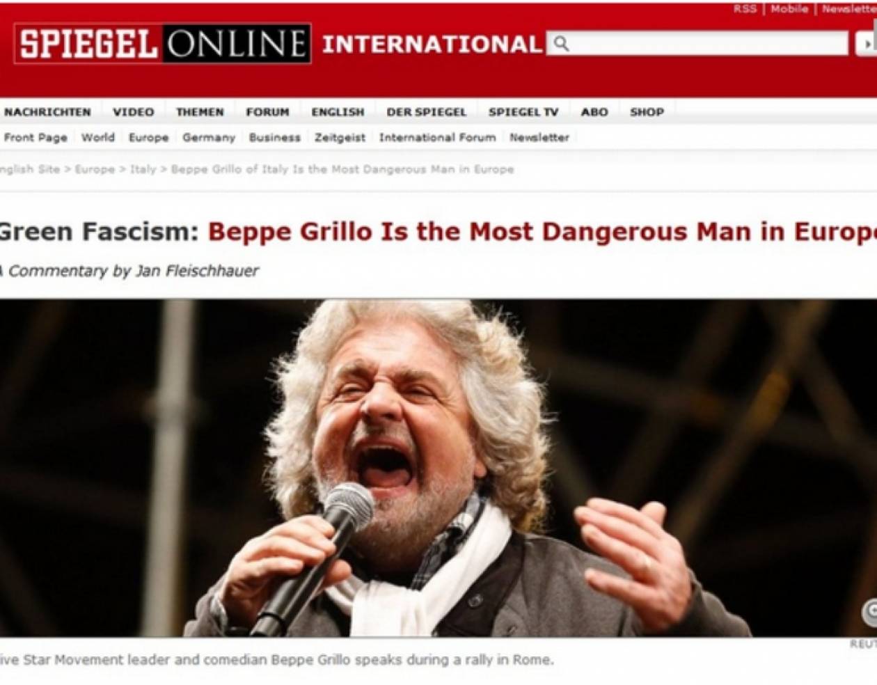 Der Spiegel: «Ο Γκρίλο είναι ο πιο επικίνδυνος άνθρωπος στην Ευρώπη»