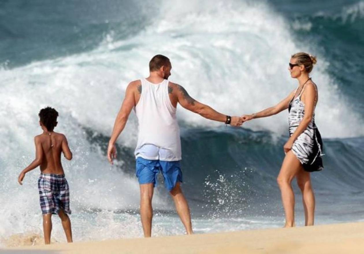 Heidi Klum: Μάχη με τα κύματα για να σώσει το γιο της από πνιγμό