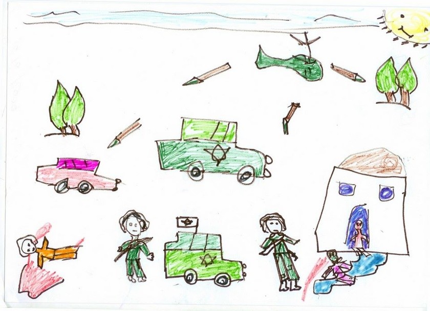 Όταν τα παιδιά της Παλαιστίνης ζωγραφίζουν τον φόβο... (pics)