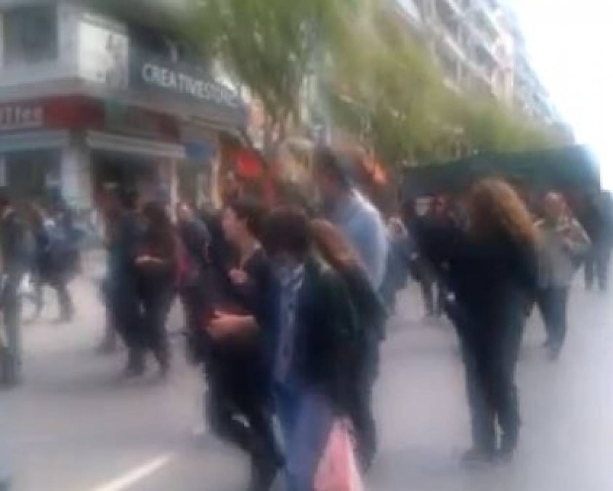 Θεσσαλονίκη: Πορεία συμπαράστασης στους δύο συλληφθέντες (video)
