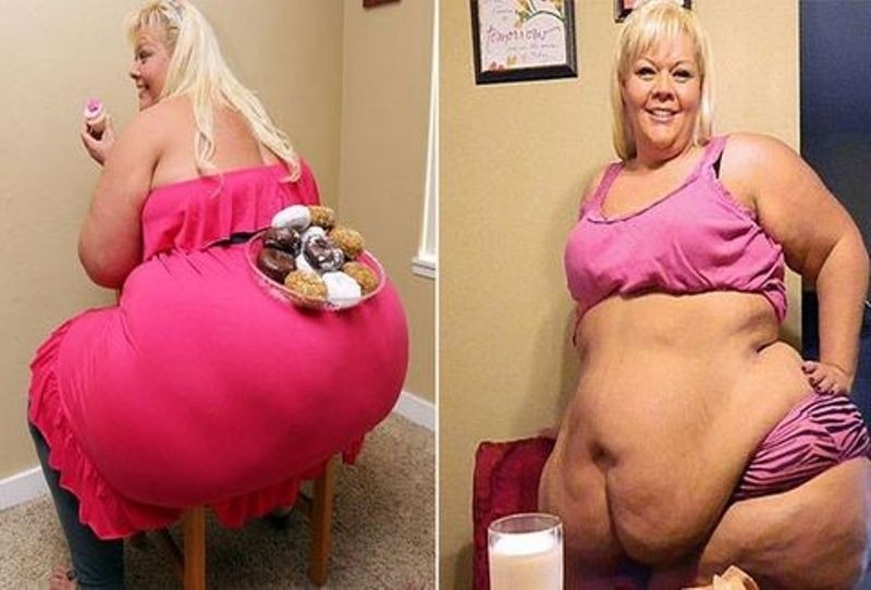 Γυναίκα 226 κιλών χρησιμοποιεί τα οπίσθιά της σαν τραπέζι! (pics)