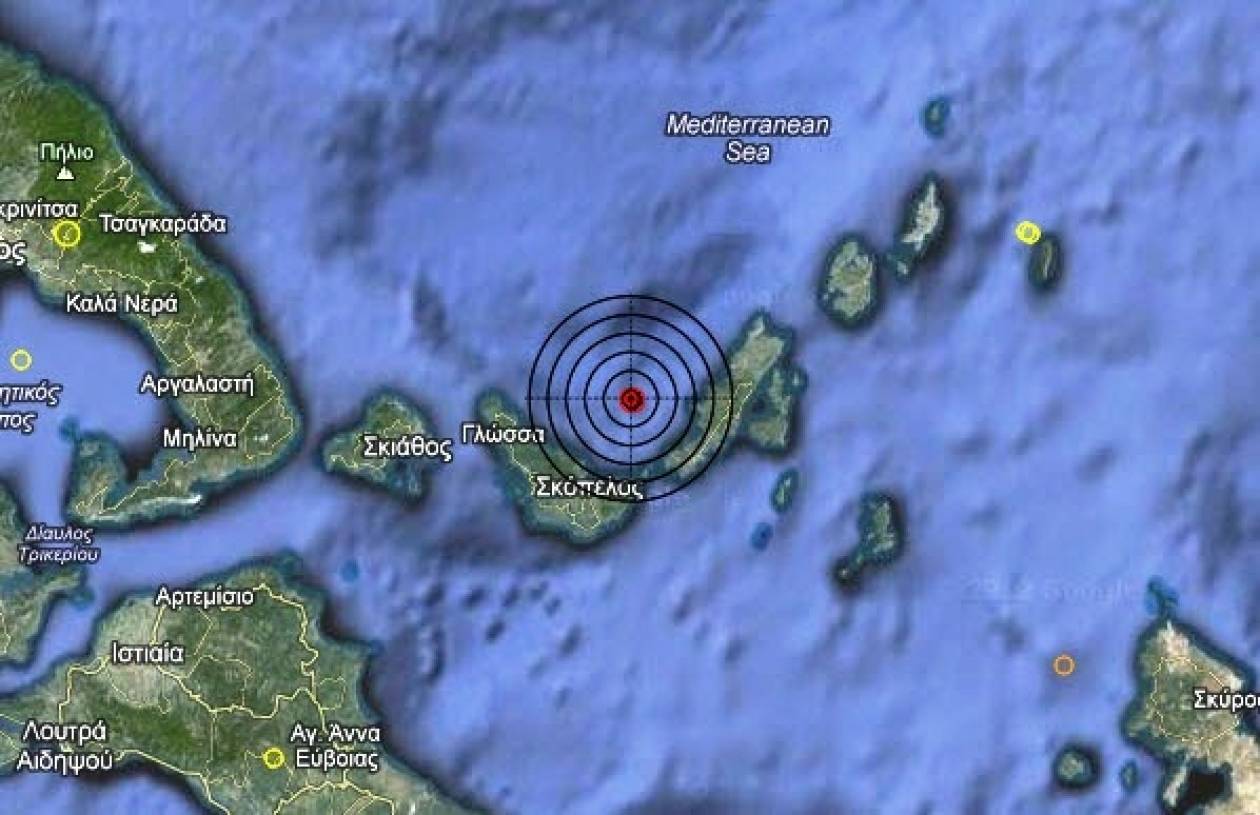 Σεισμός 3,1 Ρίχτερ στις Σποράδες