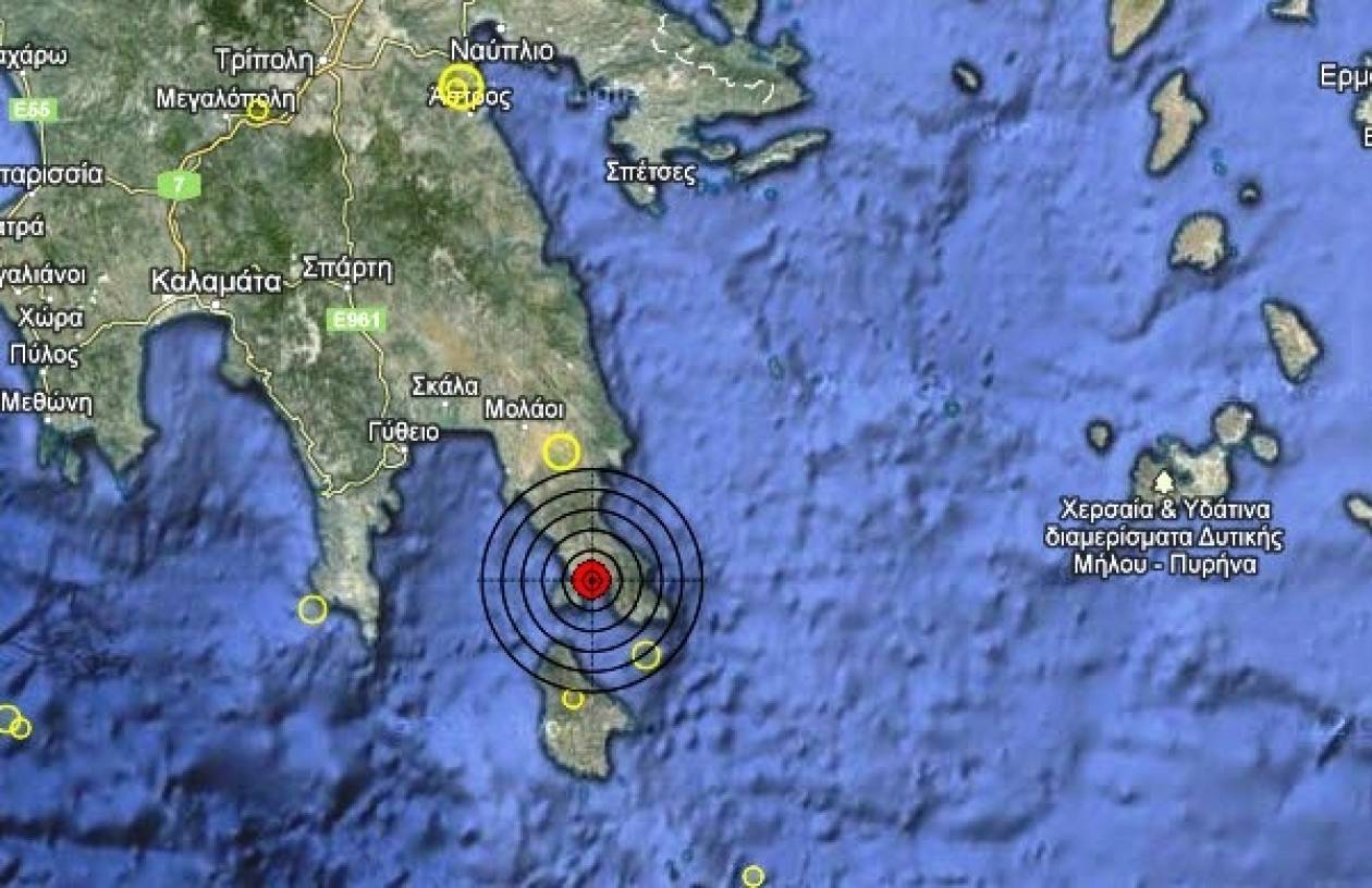 Σεισμός 4 Ρίχτερ στη Νεάπολη Λακωνίας