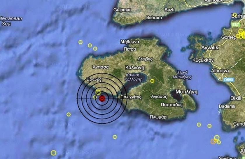 Σεισμός 3,8 Ρίχτερ στη Μυτιλήνη