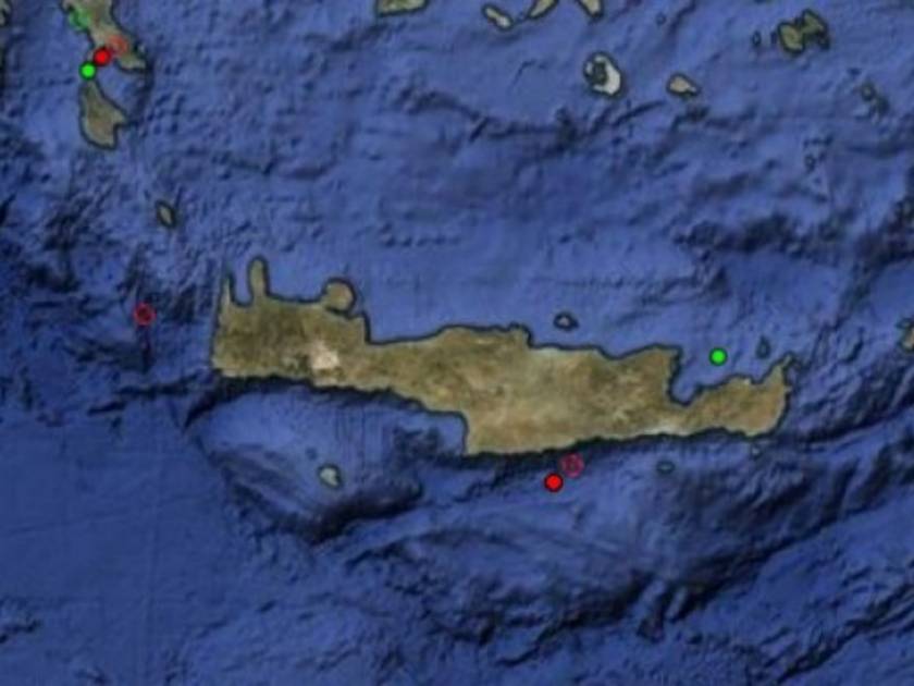 Δύο σεισμικές δονήσεις το πρωί στην Κρήτη