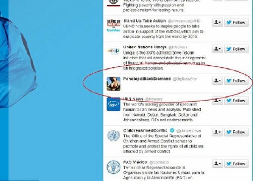 Γιατί ο ΟΗΕ ακολουθούσε στο Twitter μια Γερμανίδα πορνοστάρ! (pics)