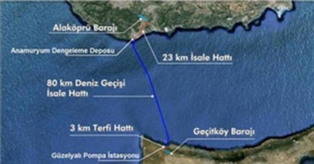 Σύνδεση αγωγού νερού από Τουρκία στη βόρεια Κύπρο