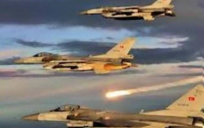 Τουρκικά μαχητικά αεροσκάφη πάνω στη Ρόδο