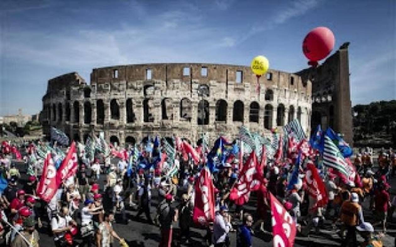 100.000 Ιταλοί κατά της λιτότητας