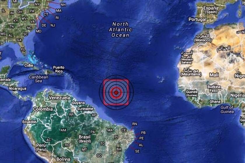 Σεισμός 6,5 Ρίχτερ στον Ατλαντικό Ωκεανό