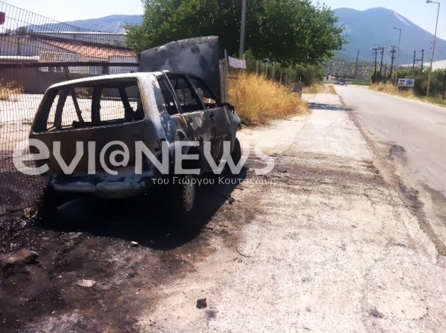 Εύβοια: Ο οδηγός βγήκε χωρίς γρατζουνιά μέσα από τις φλόγες (pics)