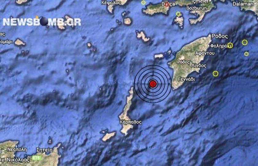 Σεισμός 3,5 Ρίχτερ στο στενό Καρπάθου