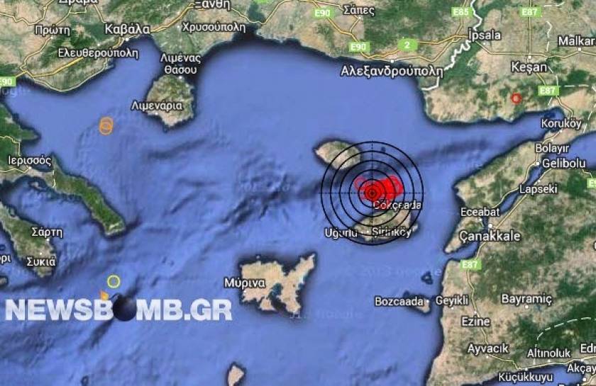 Σεισμός 4,0 Ρίχτερ νοτιοανατολικά της Σαμοθράκης