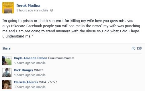 Η εικόνα που σόκαρε το Facebook - Κοινοποίησε το φόνο της συζύγου του