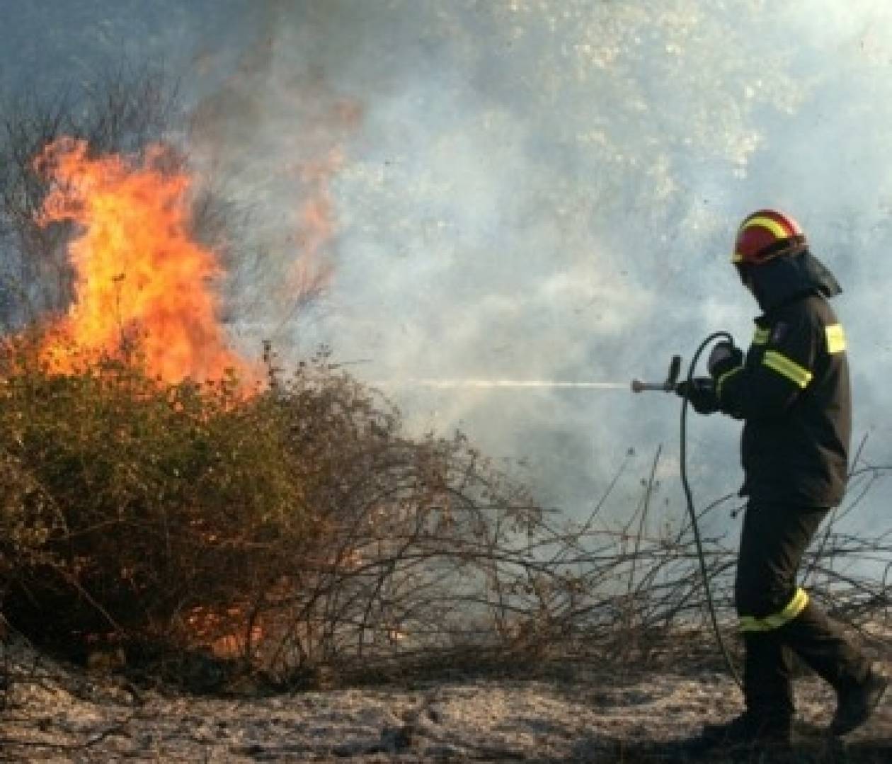 Mετόχι Καπανδριτίου: Υπό μερικό έλεγχο τέθηκε η πυρκαγιά