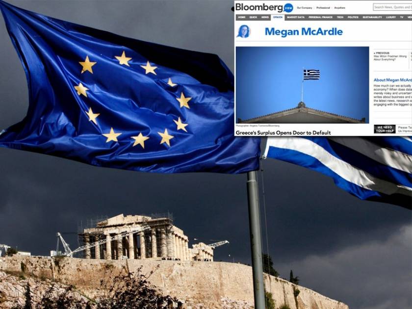 Bloomberg: Το πλεόνασμα ευκαιρία για την Ελλάδα να... χρεοκοπήσει!