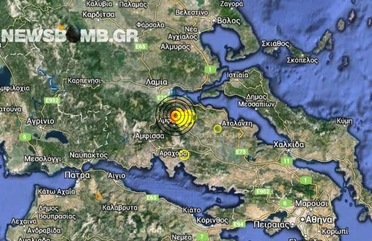 Διπλή σεισμική δόνηση 3,5 Ρίχτερ στον Δήμο Αμφίκλειας-Ελάτειας