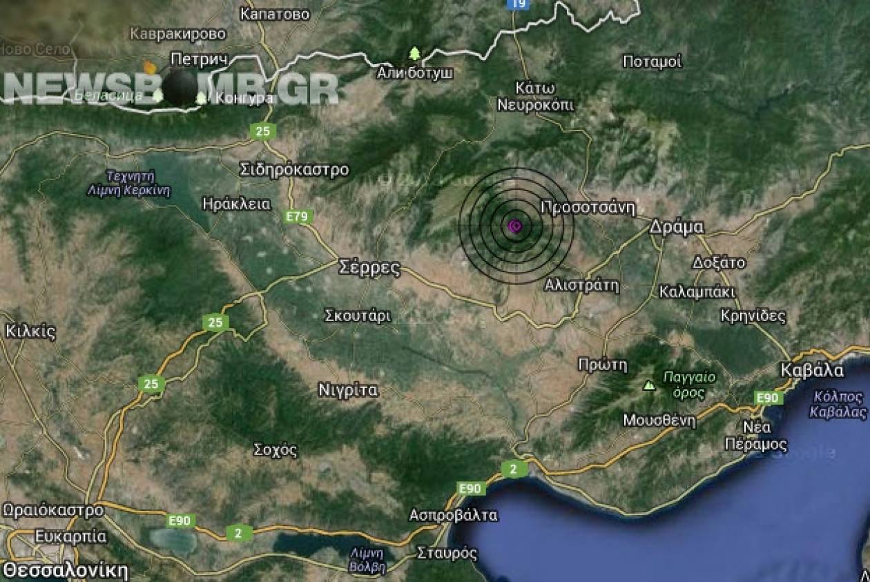 Σεισμός 3,1 Ρίχτερ στην ανατολική Μακεδονία