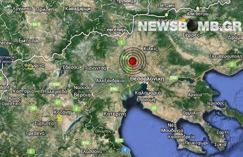 Σεισμός 3,6 Ρίχτερ βόρεια της Θεσσαλονίκης