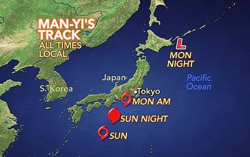 Συναγερμός στην Φουκουσίμα από το πέρασμα του τυφώνα Μαν–γι