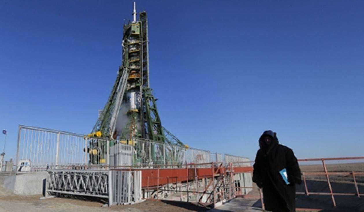 Ο πύραυλος Soyuz τοποθετήθηκε στην εξέδρα εκτόξευσης του Μπαϊκονούρ