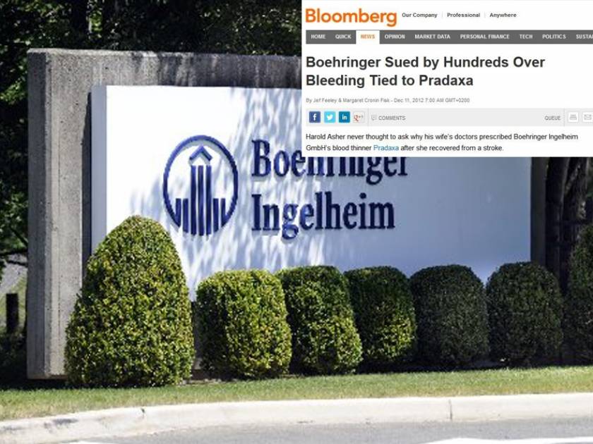 Boehringer Ingelheim: Αγωγές για φερόμενο ως επικίνδυνο αντιπηκτικό