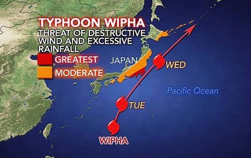 Ισχυρός τυφώνας «πέρασε» από το Τόκιο και απειλεί την Φουκουσίμα