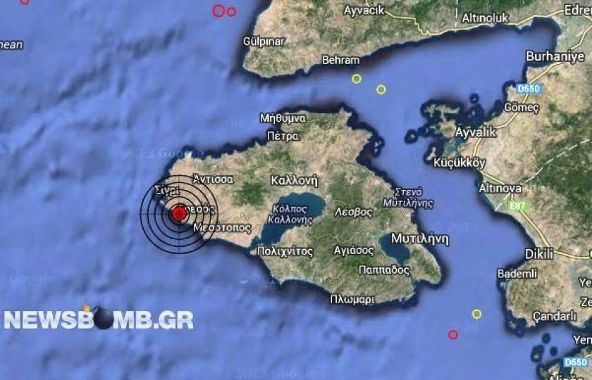 Σεισμός 3,2 Ρίχτερ στην Ερεσσό της Μυτιλήνης
