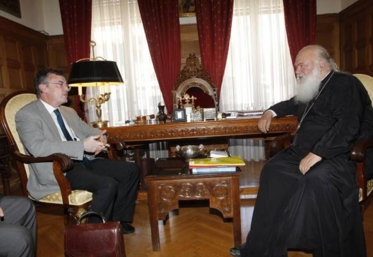 Συνάντηση Γεροντόπουλου με τον Αρχιεπίσκοπο Ιερώνυμο