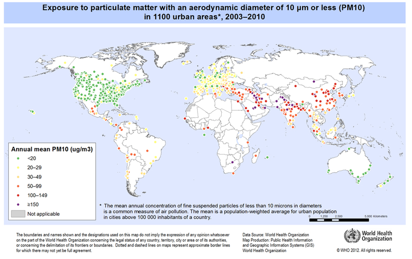 Ποιες χώρες κινδυνεύουν από την ατμοσφαιρική μόλυνση;