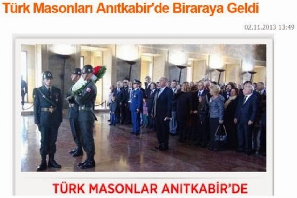 Οι Τούρκοι Μασόνοι απέτισαν φόρο τιμής στο μνημείο του Ατατούρκ