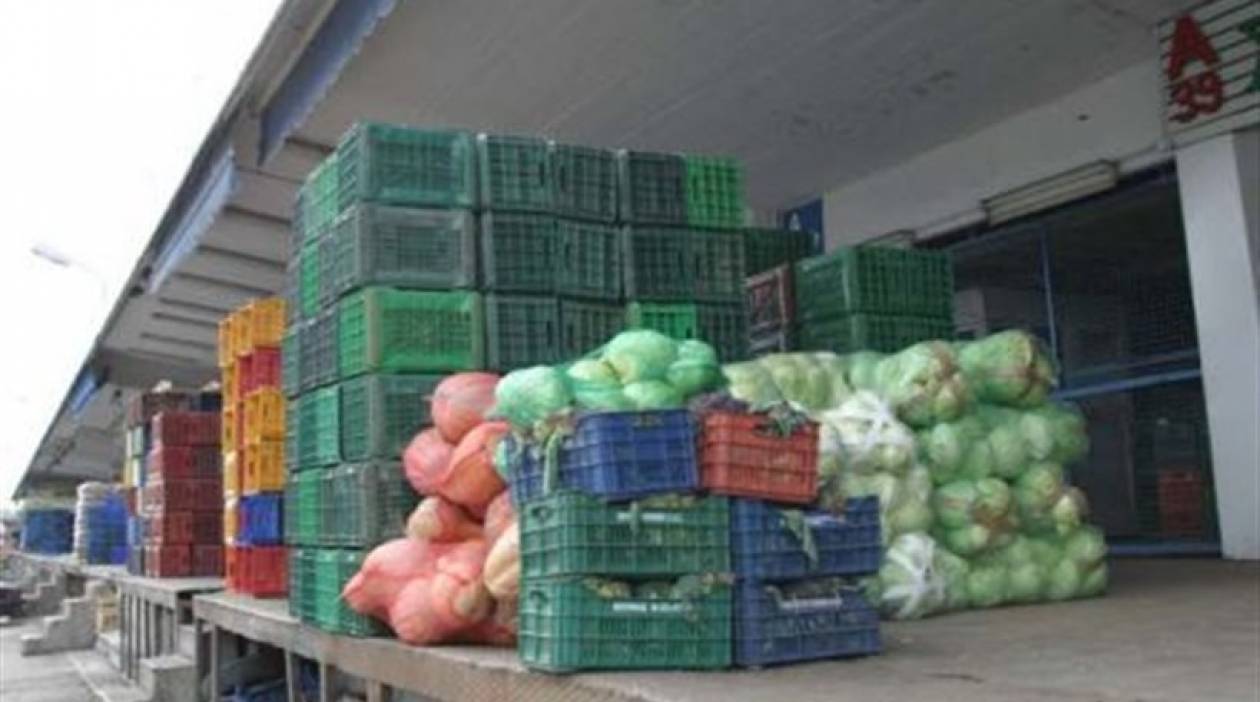 Δέσμευση λαχανικών αγνώστου προελεύσεως στη Λαχαναγορά του Ρέντη