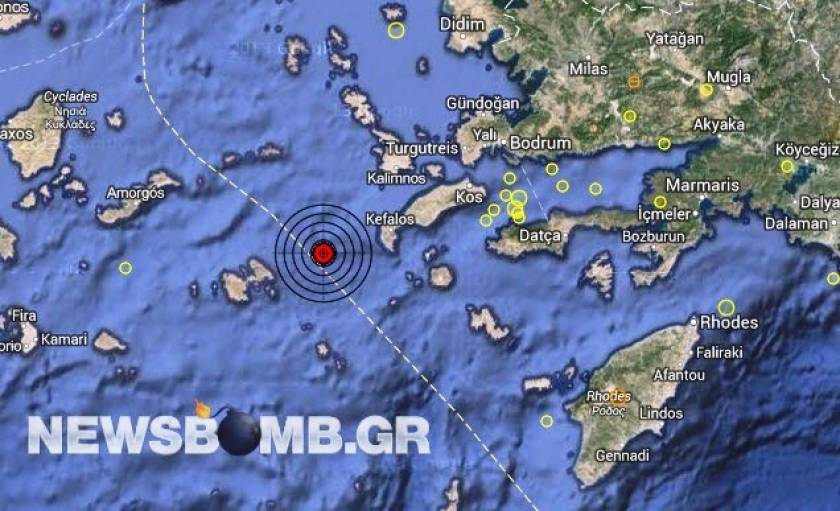 Σεισμός 3,5 Ρίχτερ στα Δωδεκάνησα