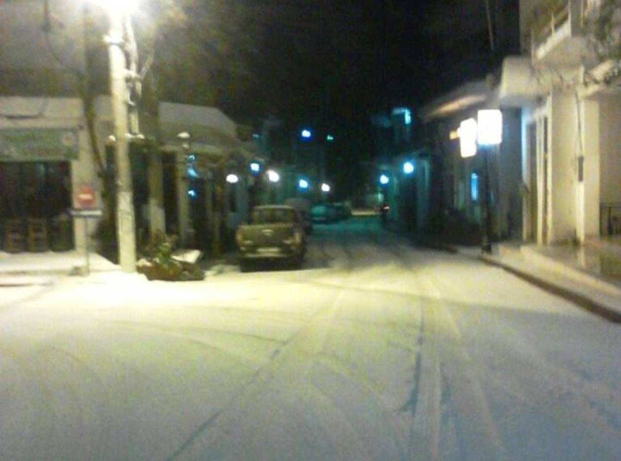 Κρήτη: Είκοσι εκατοστά χιόνι στο Οροπέδιο Λασιθίου
