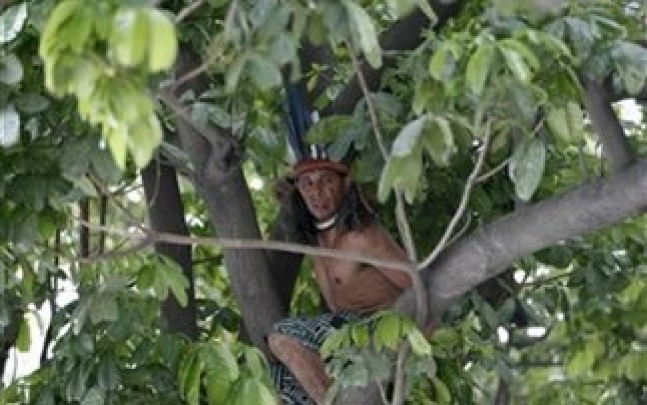 Βραζιλία: Κατέβηκε από το δέντρο ο Ινδιάνος που διαμαρτυρόταν