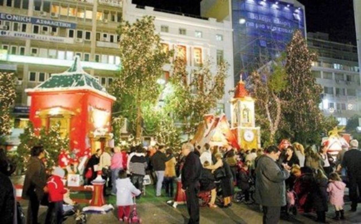 Εγκαίνια της χριστουγεννιάτικης αγοράς της Αθήνας από το Γ. Καμίνη
