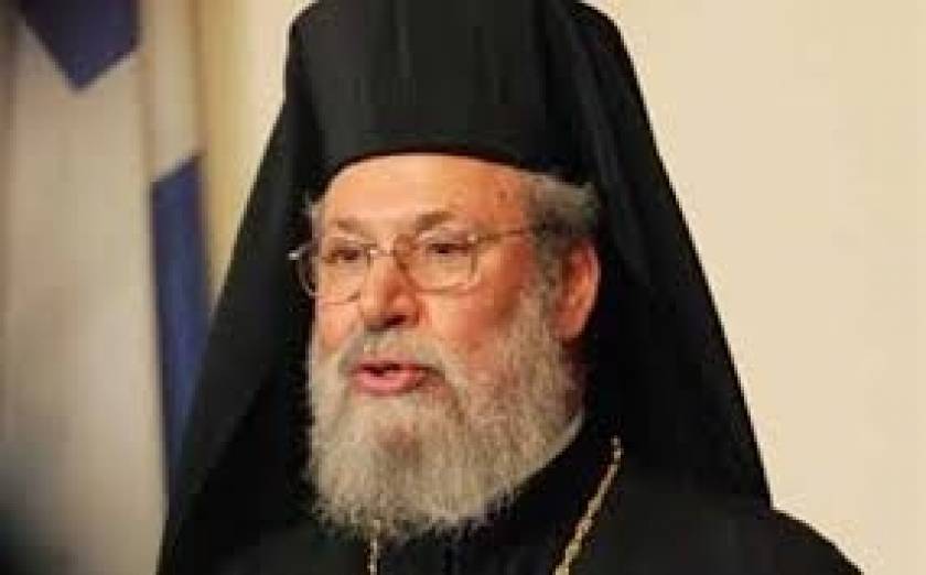 Ευχές Αρχιεπισκόπου Κύπρου σε Αναστασιάδη,  Παπούλια, Σαμαρά