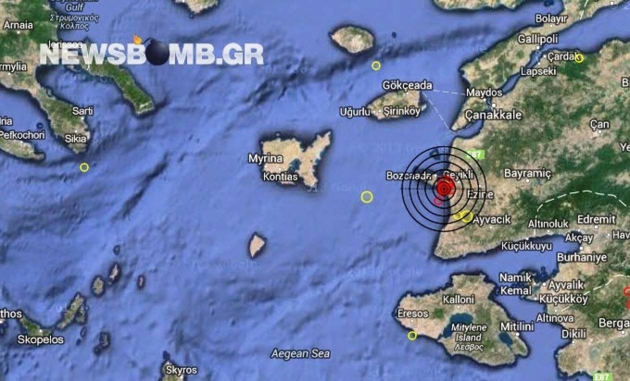 Σεισμός 3,5 Ρίχτερ στην Τένεδο