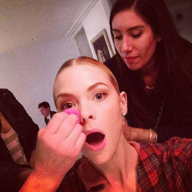 Jaime-King-primped-before-heading-out-Golden-Globes-night
